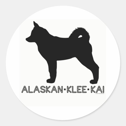 Alaskan Klee Kai Sticker (Voorkant)