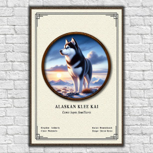 Alaskan Klee Kai Zoölogie Serie Poster