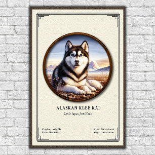 Alaskan Klee Kai Zoölogie Serie Poster