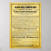 Alaskan Klondike Gold Rush Travel Poster (Voorkant)