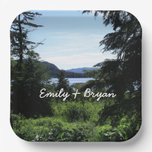 Alaskan Landscape Beauful Alaska-fotografie Papieren Bordje