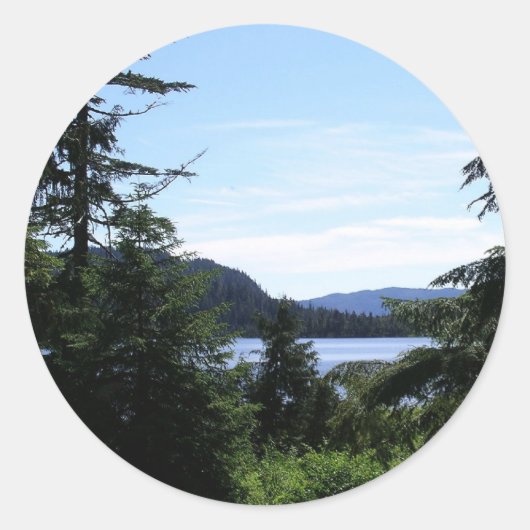 Alaskan Landscape Beauful Alaska-fotografie Ronde Sticker (Voorkant)