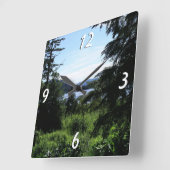 Alaskan Landscape Beauful Alaska-fotografie Vierkante Klok (Hoek)