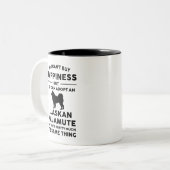 Alaskan Malamute Adoption Happiness Tweekleurige Koffiemok (Voorkant links)