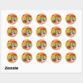 Alaskan Malamute Agility Gifts Ronde Sticker (Vel)