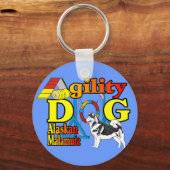 Alaskan Malamute Agility Gifts Sleutelhanger (Voorkant)