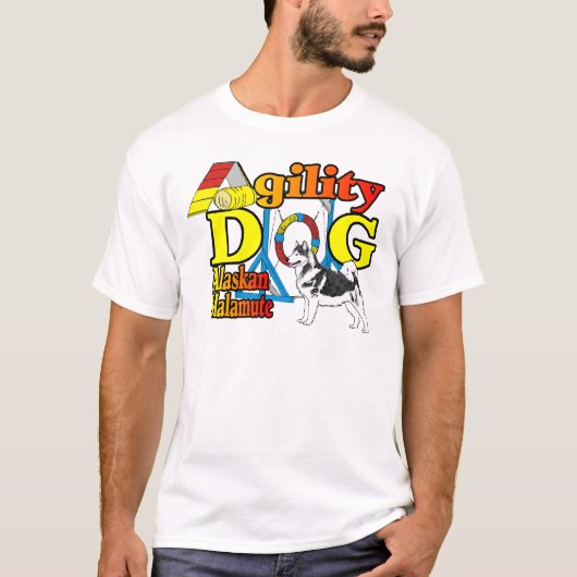 Alaskan Malamute Agility Gifts T-shirt (Voorkant)
