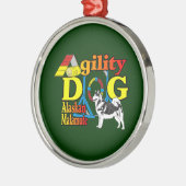 Alaskan Malamute Agility Metalen Ornament (Links)