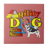 Alaskan Malamute Agility Tegeltje (Voorkant)