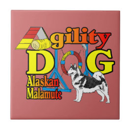 Alaskan Malamute Agility Tegeltje