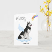 Alaskan Malamute Angel Dog Pet verliest sympathie Kaart (Gele Bloem)