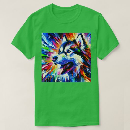 Alaskan Malamute Art T-shirt (Design voorkant)