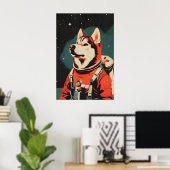 Alaskan Malamute Astronaut Poster, Alaskan Poster (Thuiskantoor)