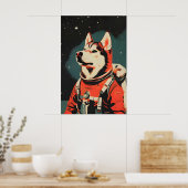 Alaskan Malamute Astronaut Poster, Alaskan Poster (Keuken)