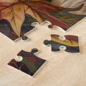 Alaskan Malamute Autumn Harvest Thanksgiving Dog Legpuzzel (Zijkant)