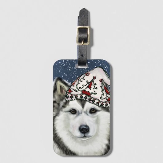 Alaskan Malamute Bagagelabel (Voorkant (verticaal))