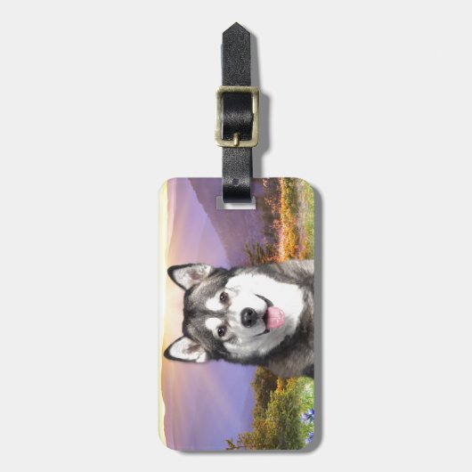 Alaskan Malamute Bagagelabel (Voorkant verticaal)