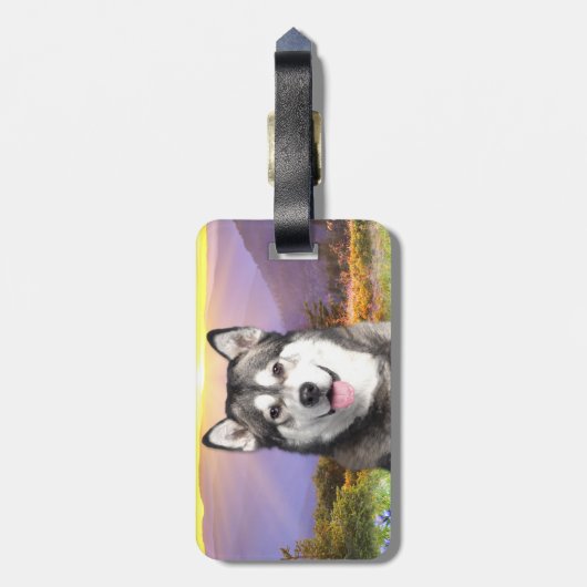 Alaskan Malamute Bagagelabel (Achterkant verticaal)