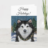Alaskan Malamute Bedankkaart (Voorkant)