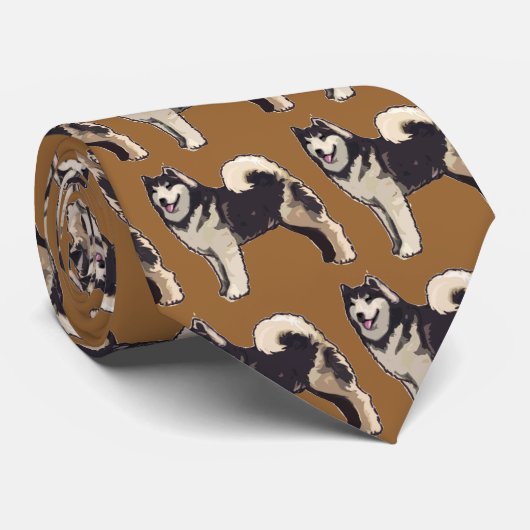 alaskan malamute beton stropdas (Opgerold)