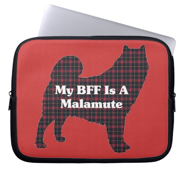 Alaskan Malamute BFF Laptop Sleeve (Voorkant)