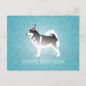 Alaskan Malamute Birthday Design Briefkaart (Voorkant)