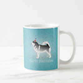 Alaskan Malamute Birthday Design Koffiemok