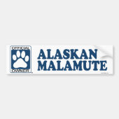Alaskan Malamute Blue Bumpersticker (Voorkant)