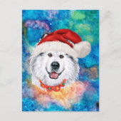 Alaskan Malamute Breed Dog Kerstmis Feestdagenkaart (Voorkant)