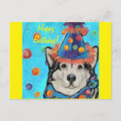 Alaskan Malamute Briefkaart (Voorkant)