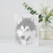 Alaskan Malamute Briefkaart (Staand voorkant)