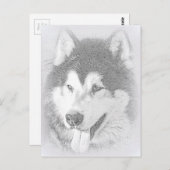 Alaskan Malamute Briefkaart (Voorkant / Achterkant)