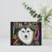 Alaskan Malamute Briefkaart (Staand voorkant)