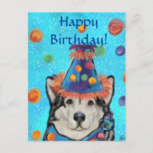 Alaskan Malamute Briefkaart (Voorkant)