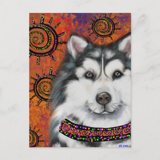 ALASKAN MALAMUTE BRIEFKAART (Voorkant)