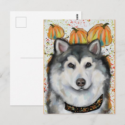 Alaskan Malamute Briefkaart (Voorkant / Achterkant)