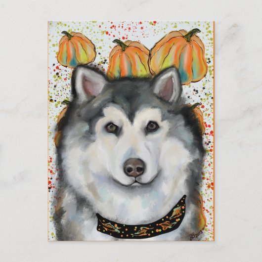 Alaskan Malamute Briefkaart (Voorkant)
