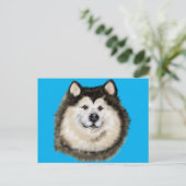 Alaskan Malamute Briefkaart (Staand voorkant)