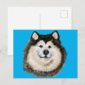 Alaskan Malamute Briefkaart (Voorkant / Achterkant)