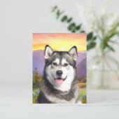 Alaskan Malamute Briefkaart (Staand voorkant)