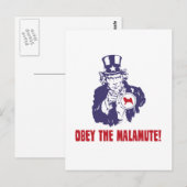 Alaskan Malamute Briefkaart (Voorkant / Achterkant)