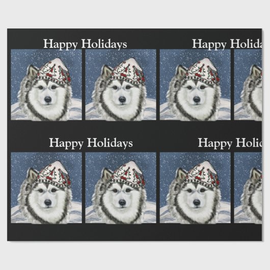 Alaskan Malamute Cadeaupapier (Vlak)