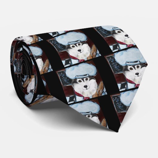 Alaskan Malamute Chef Stropdas (Opgerold)