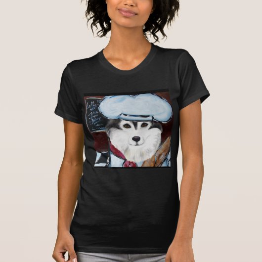 Alaskan Malamute Chef T-shirt (Voorkant)