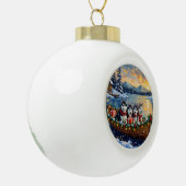 Alaskan Malamute Christmas Boat Holiday Keramische Bal Ornament (Links)