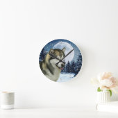 Alaskan Malamute Clock Ronde Klok (Huis)