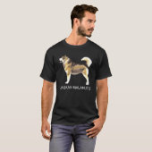 Alaskan Malamute Crazy Dog T-shirt (Voorkant volledig)