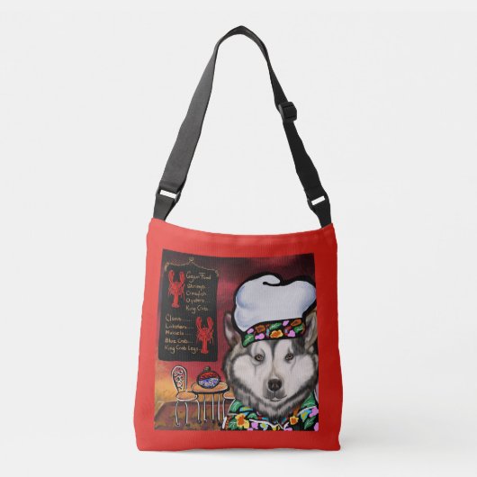 Alaskan Malamute Crossbody Tas (Voorkant)