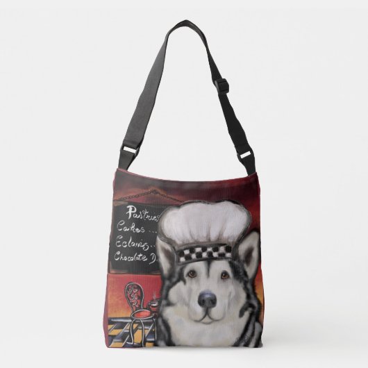 Alaskan Malamute Crossbody Tas (Voorkant)