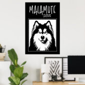 Alaskan Malamute Culture Edgy Pop Art Poster (Thuiskantoor)